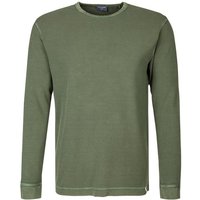 OLYMP Herren Pullover grün Baumwolle unifarben von Olymp