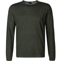 OLYMP Herren Pullover grün Baumwolle unifarben von Olymp