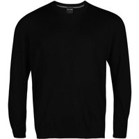 OLYMP Herren Pullover schwarz Merinowolle unifarben von Olymp