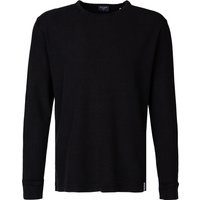 OLYMP Herren Pullover schwarz Baumwolle unifarben von Olymp