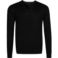 OLYMP Herren V-Pullover schwarz unifarben von Olymp