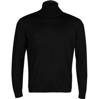 OLYMP Herren Rollkragenpullover schwarz Schurwolle unifarben von Olymp