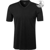 OLYMP Herren T-Shirts schwarz Baumwolle von Olymp