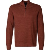 OLYMP Herren Troyer braun Baumwolle unifarben von Olymp