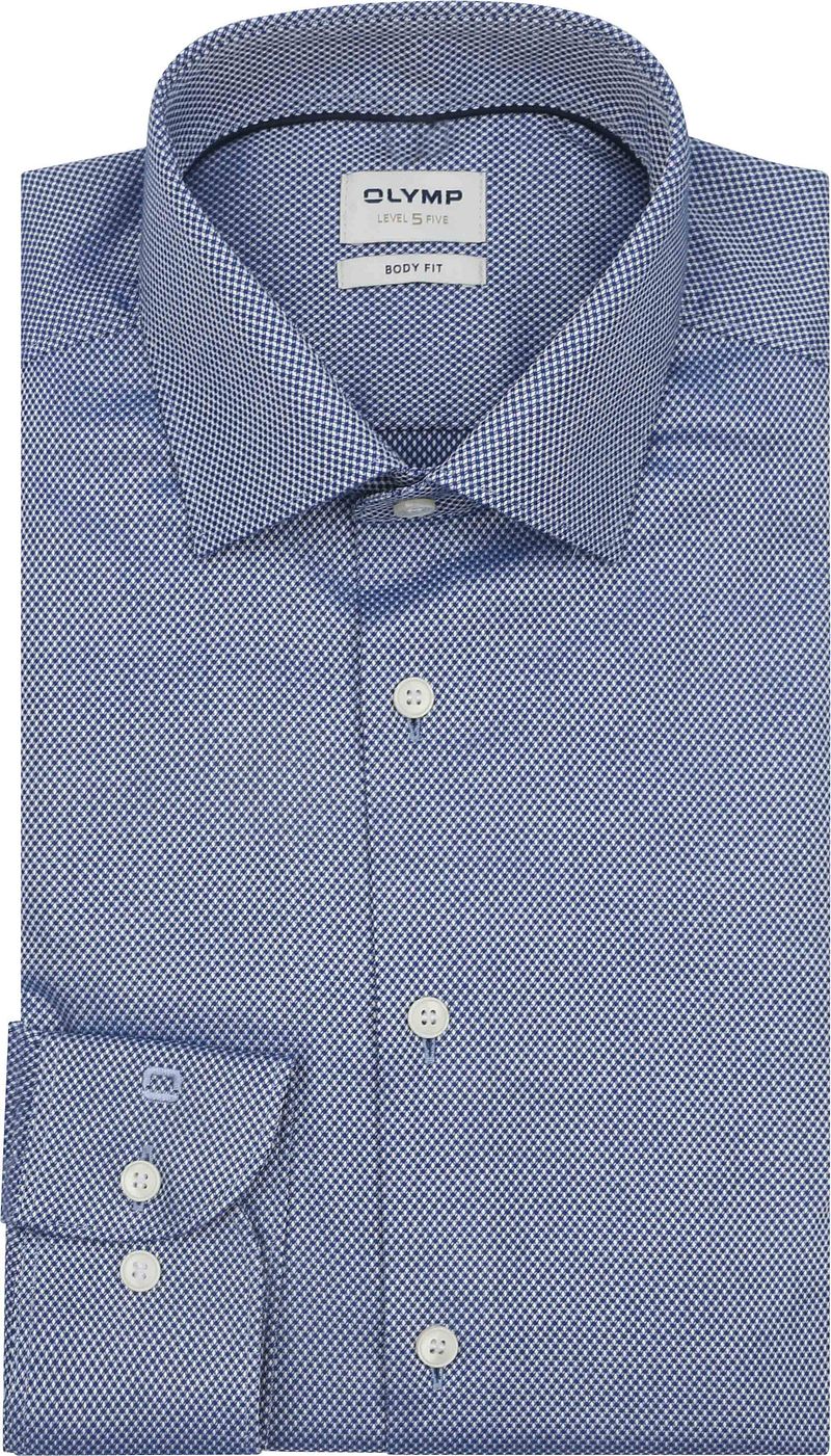 OLYMP Level 5 Dobby Hemd Royal - Größe 38 von Olymp