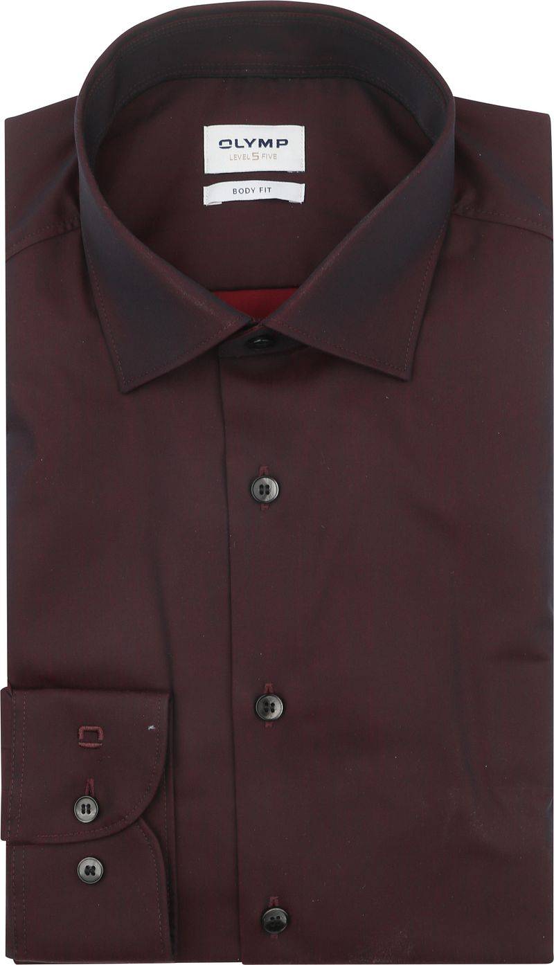 OLYMP Level 5 Hemd Burgundy - Größe 38 von Olymp