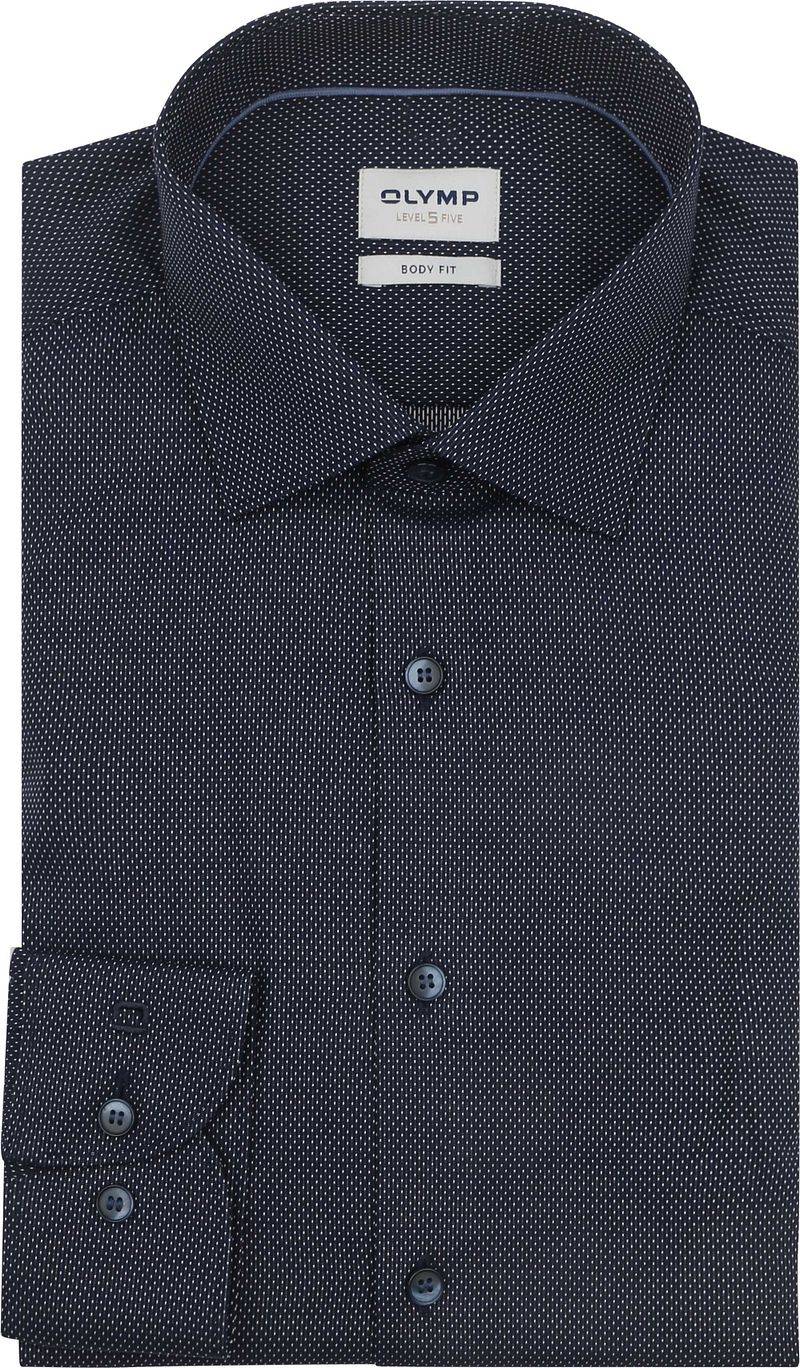 OLYMP Level 5 Hemd Pinpoint Navy - Größe 42 von Olymp