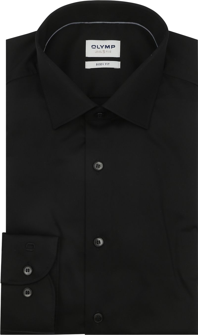 OLYMP Level 5 Hemd Schwarz - Größe 44 von Olymp