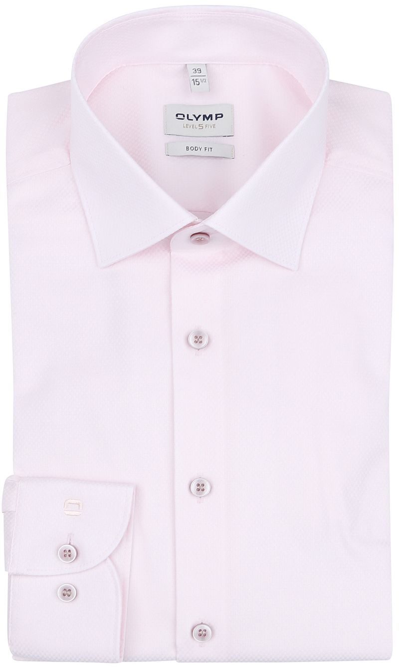 OLYMP Level 5 Hemd Structure Rosa - Größe 40 von Olymp