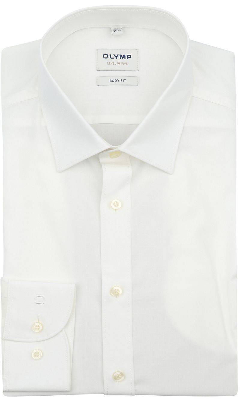 OLYMP Level Five Body Fit Hemd Off White - Größe 42 von Olymp