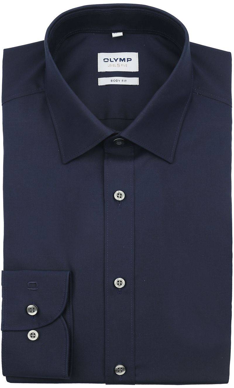 OLYMP Level Five Hemd Body Fit Dunkelblau - Größe 43 von Olymp