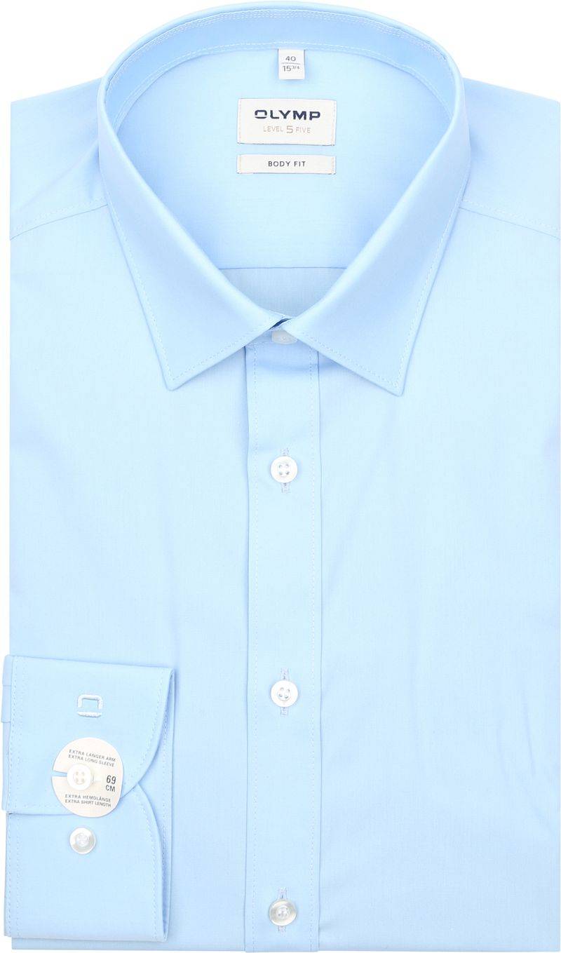 OLYMP Level Five Hemd Hellblau Extra Lange Ärmel - Größe 38 von Olymp