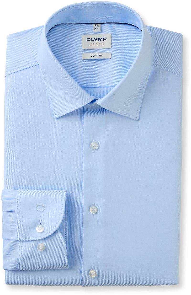 OLYMP Level Five Hemd Hellblau Twill Extra Lange Ärmel - Größe 42 von Olymp