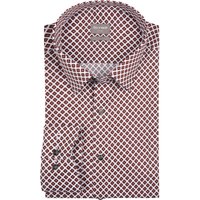 OLYMP Luxor, Comfort Fit, Strukturiertes Hemd mit Medaillon-Print von Olymp