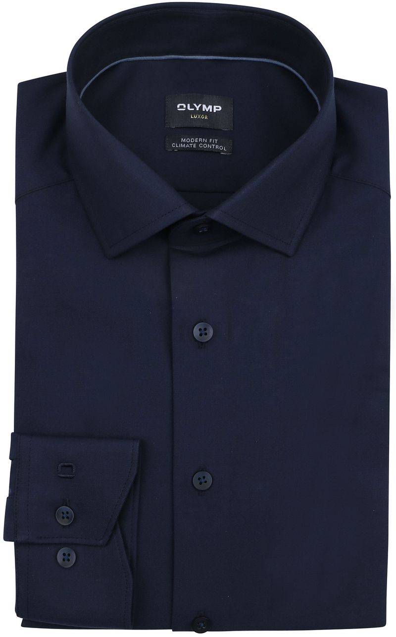 OLYMP Luxor Hemd 24/Seven Navy - Größe 45 von Olymp