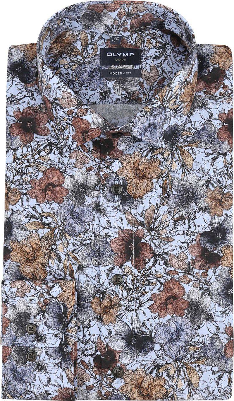 OLYMP Luxor Hemd Blumenmuster Multicolour - Größe 42 von Olymp