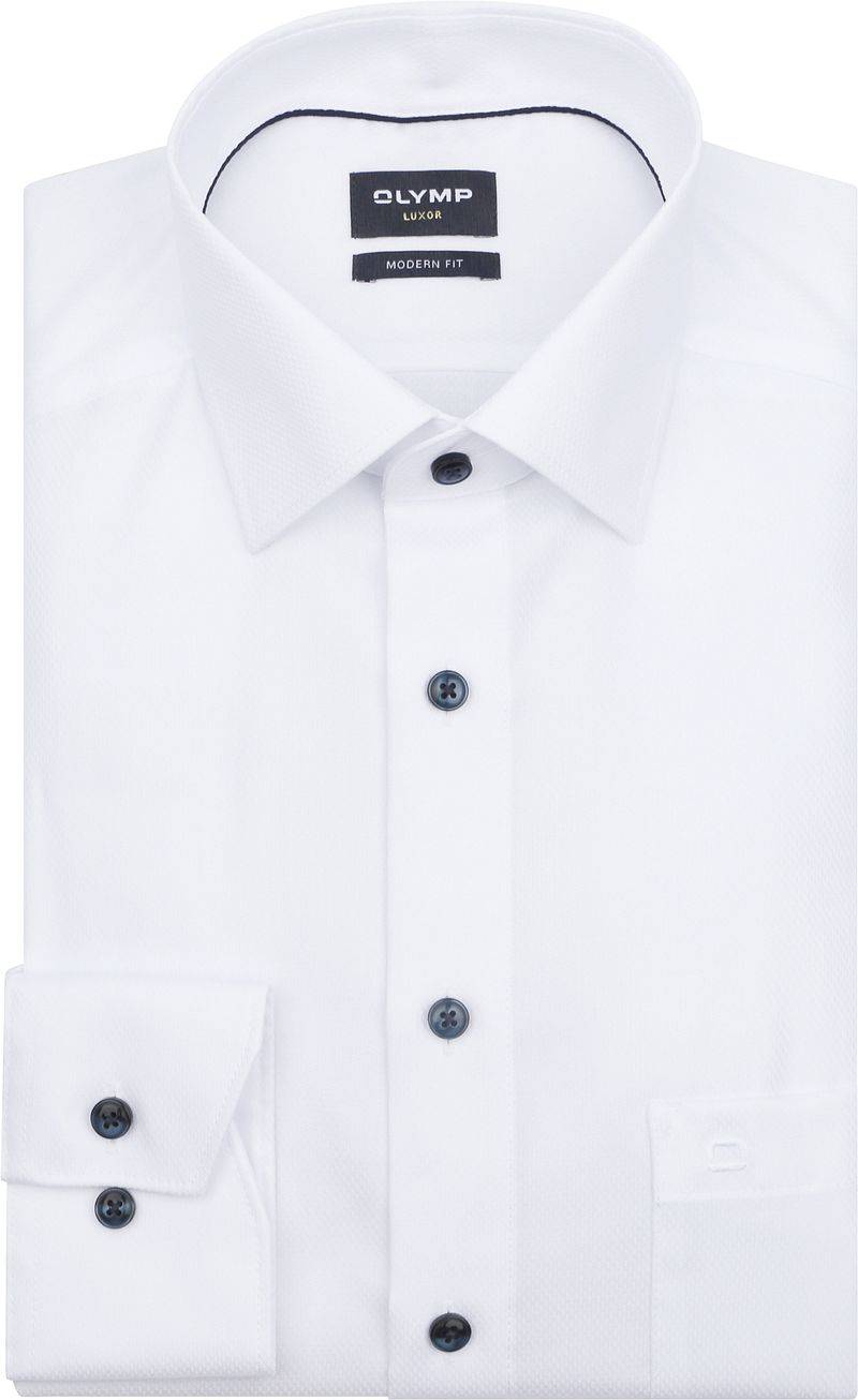 OLYMP Luxor Hemd Diamond Twill Weiß - Größe 41 von Olymp