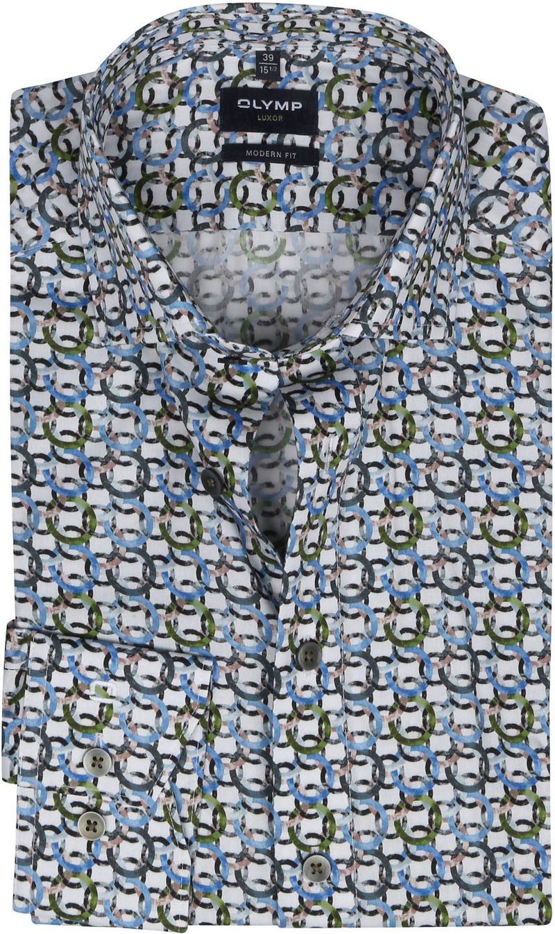 OLYMP Luxor MF Hemd Zirkels Mehrfarbig - Größe 38 von Olymp