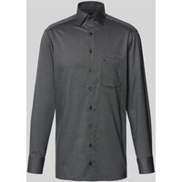 OLYMP Modern Fit Business-Hemd mit Kentkragen in Silber, Größe 44 von Olymp