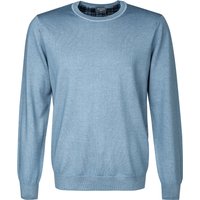 OLYMP Herren Pullover blau Schurwolle unifarben von Olymp