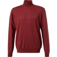 OLYMP Herren Rollkragenpullover rot Merinowolle unifarben von Olymp