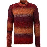 OLYMP Herren Stehkragenpullover rot Gemustert von Olymp