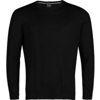 OLYMP Herren Pullover schwarz Merinowolle unifarben von Olymp