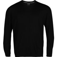 OLYMP Herren Pullover schwarz Merinowolle unifarben von Olymp