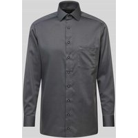OLYMP Regular Fit Business-Hemd mit Label-Stitching in Anthrazit, Größe 40 von Olymp