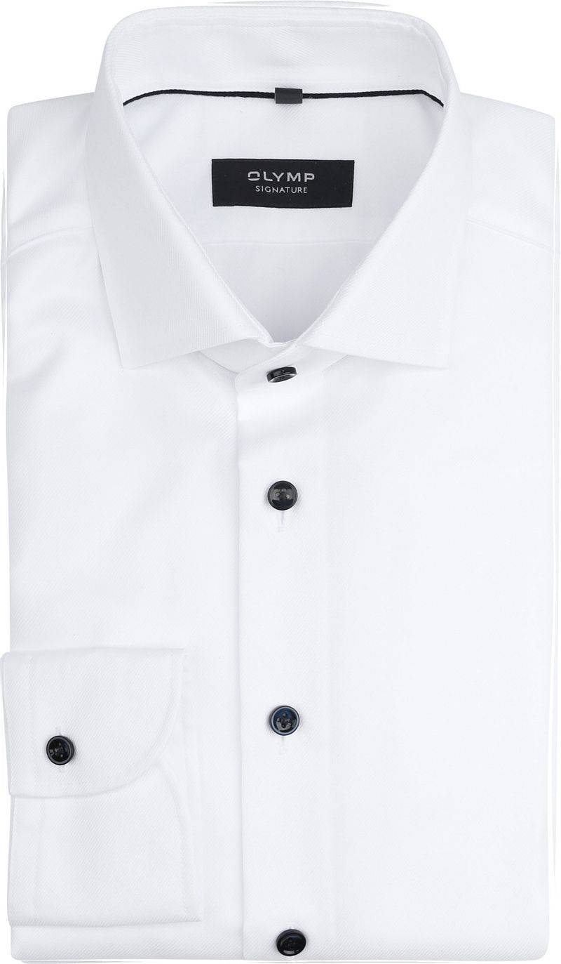 OLYMP Signature Hemd Twill Weiß - Größe 42 von Olymp