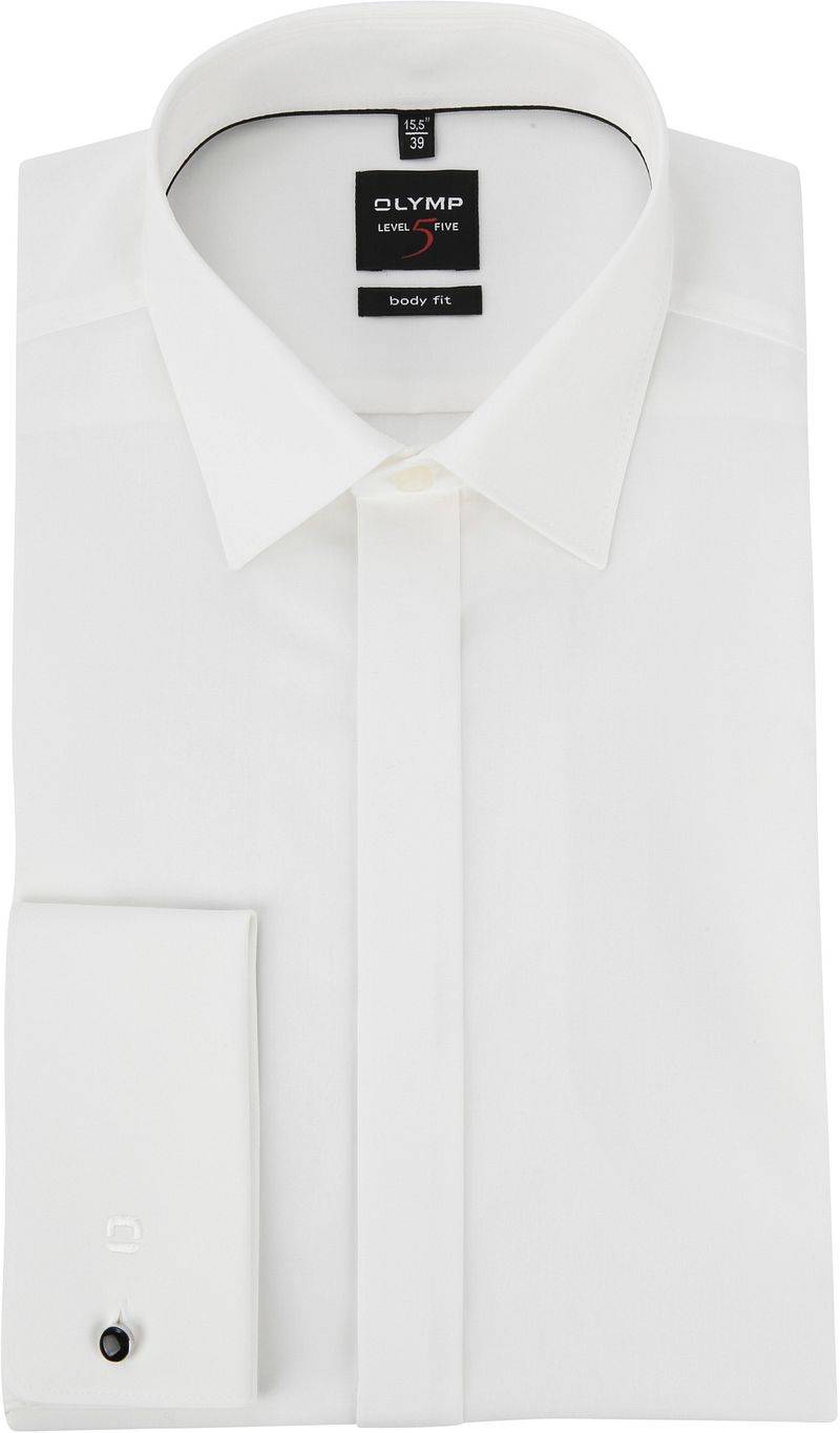 OLYMP Smoking Hemd Level 5 Ecru - Größe 38 von Olymp
