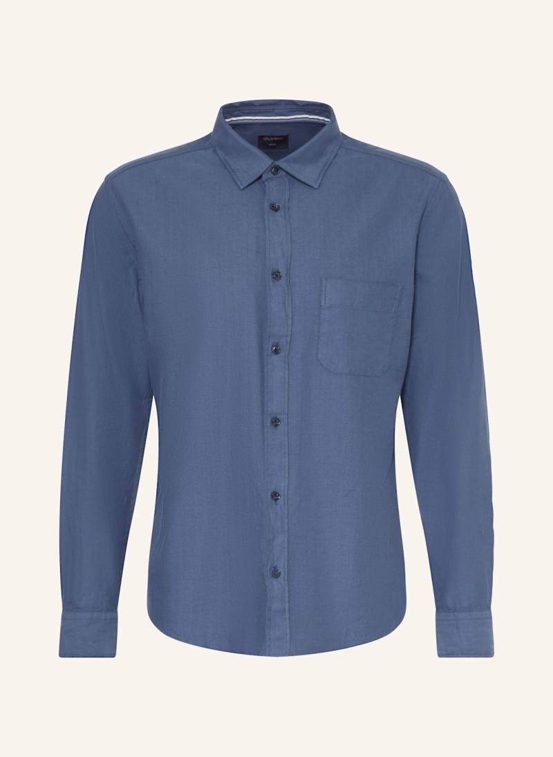 Olymp Hemd Casual Regular Fit blau von Olymp