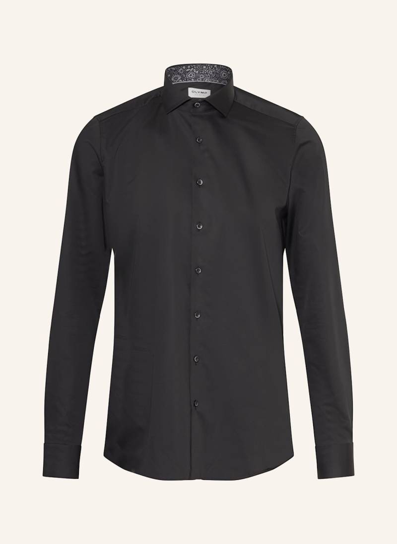Olymp Hemd Level Five Body Fit Mit Extralangem Arm schwarz von Olymp