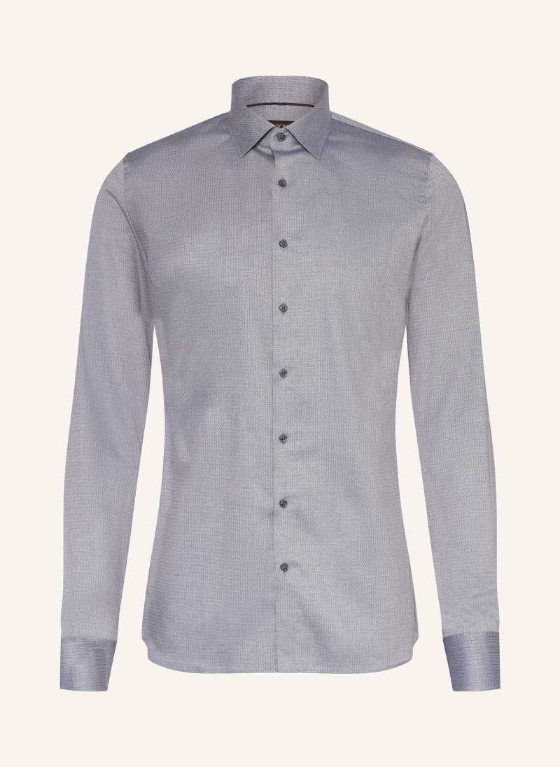 Olymp Hemd No. Six Super Slim Mit Extralangem Arm blau von Olymp