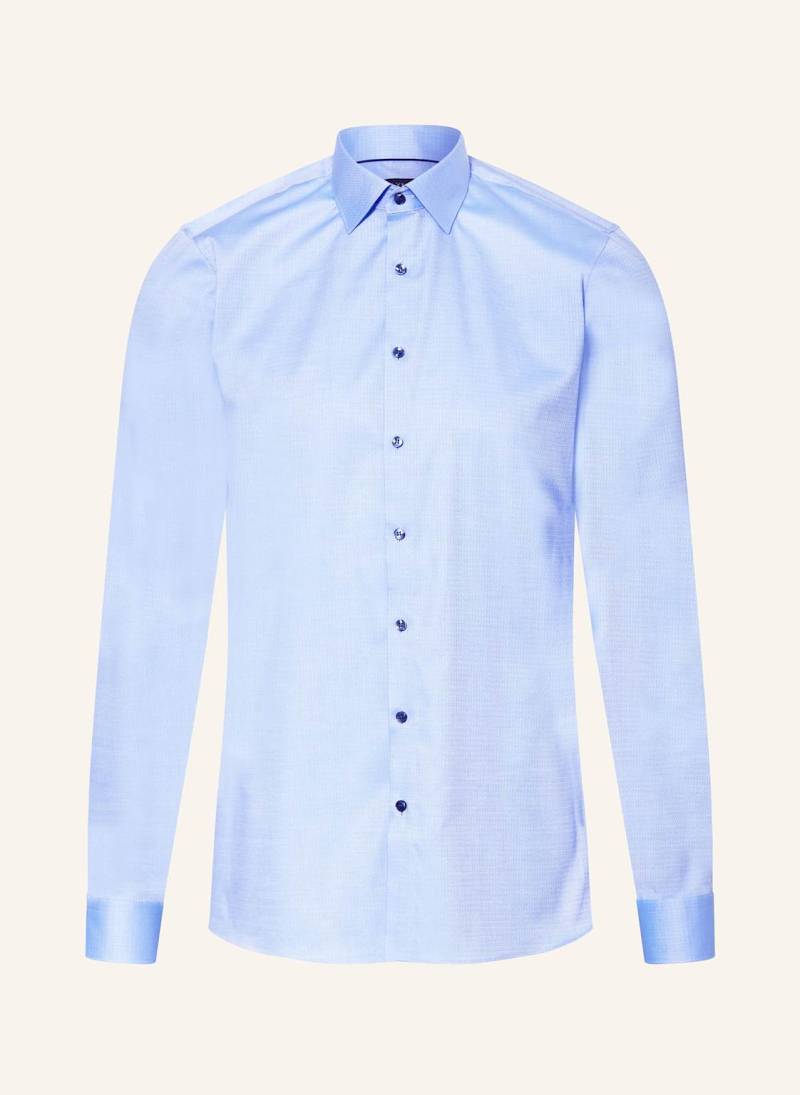 Olymp Hemd No. Six Super Slim Mit Extralangem Arm blau von Olymp