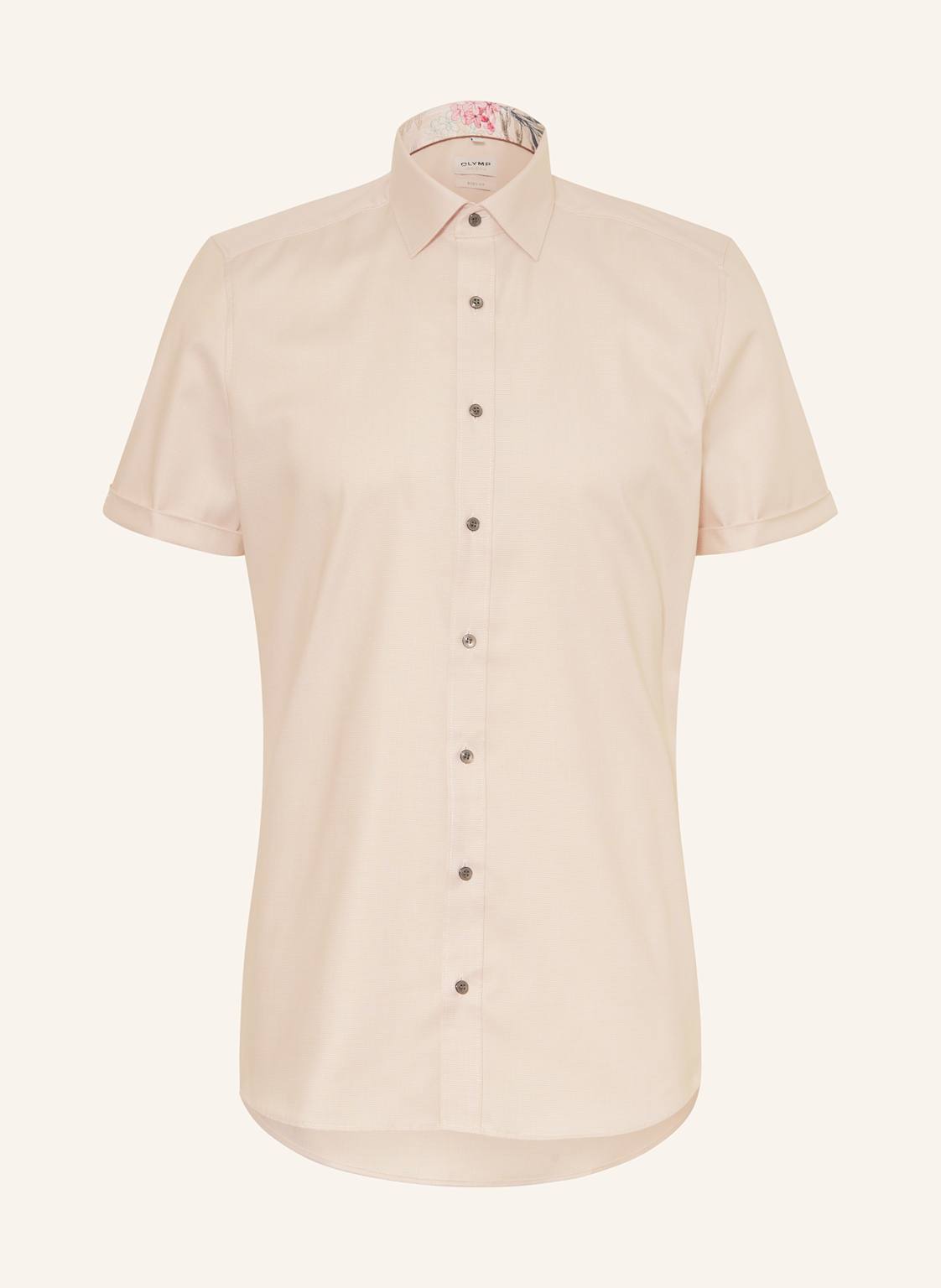Olymp Kurzarm-Hemd Level Five Body Fit beige von Olymp