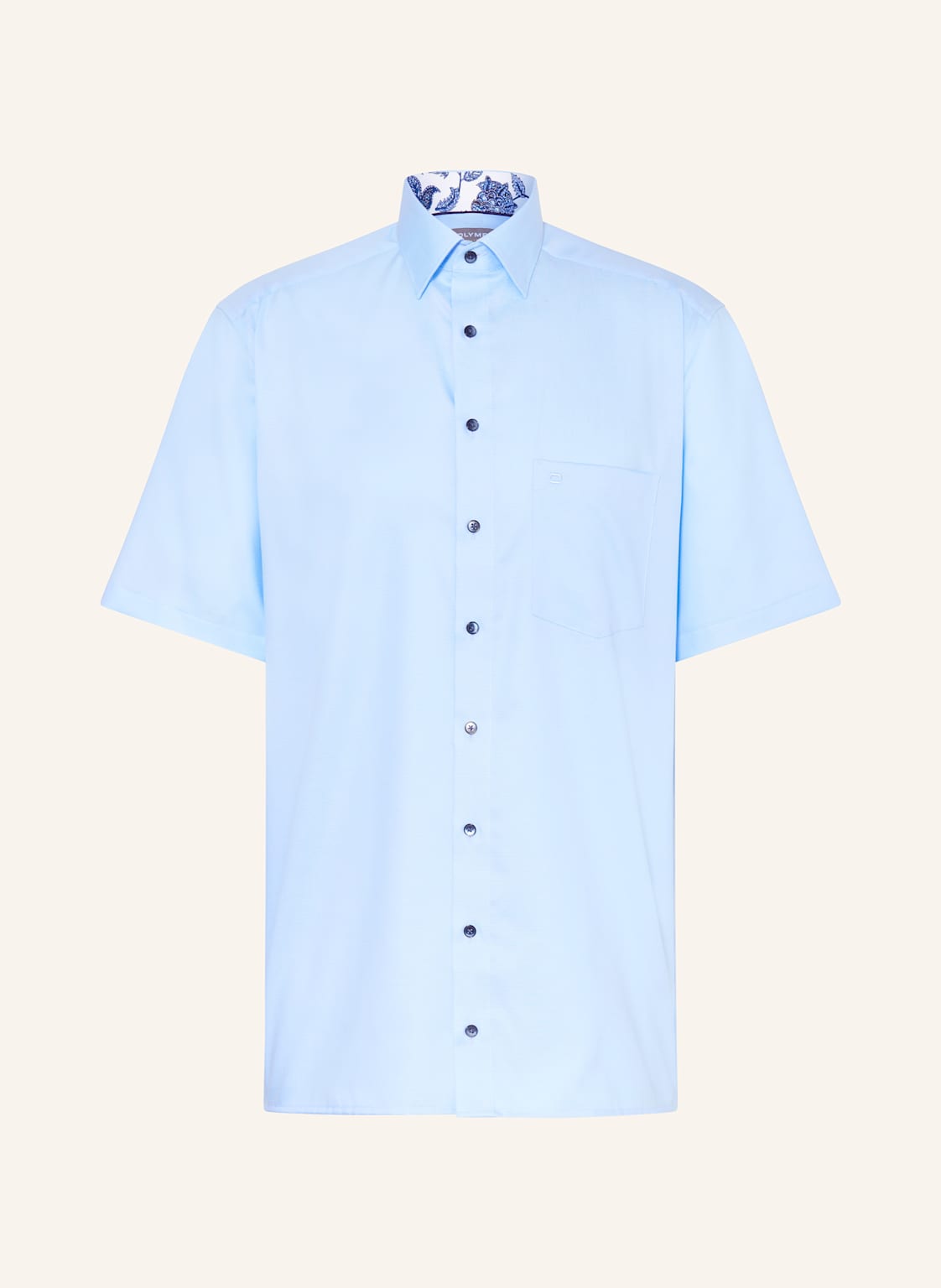 Olymp Kurzarm-Hemd Luxor Comfort Fit blau von Olymp