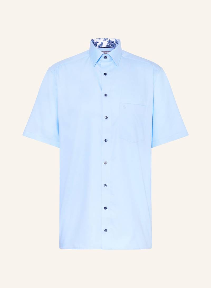 Olymp Kurzarm-Hemd Luxor Comfort Fit blau von Olymp