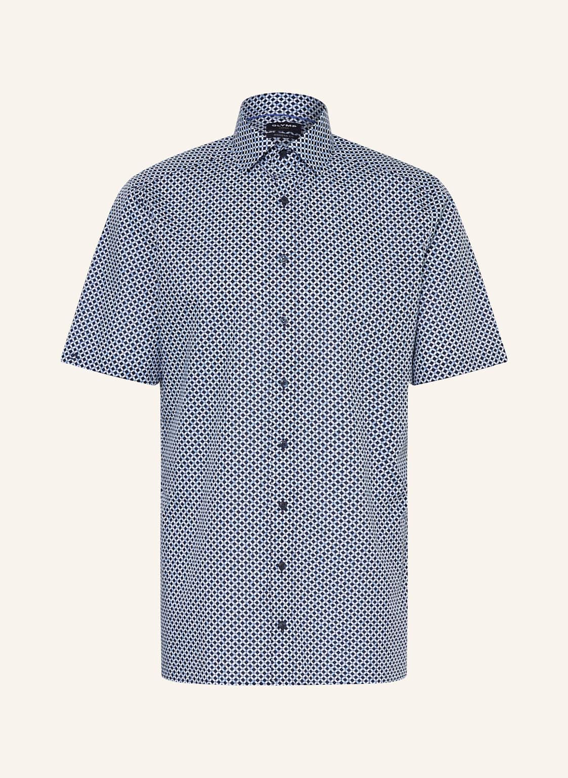 Olymp Kurzarm-Hemd Luxor Modern Fit blau von Olymp