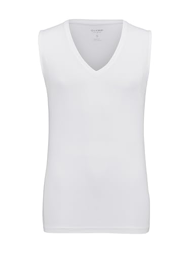 OLYMP Herren T-Shirt Langarm Level.Five,Einfarbig,Body fit,Weiss 00,XL von OLYMP