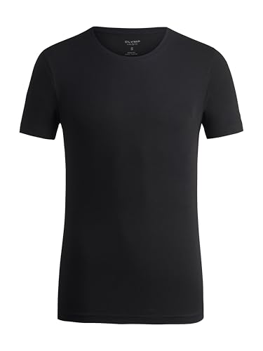 OLYMP Herren T-Shirt Langarm Level.Five,Einfarbig,Body fit,schwarz 68,XXL von OLYMP
