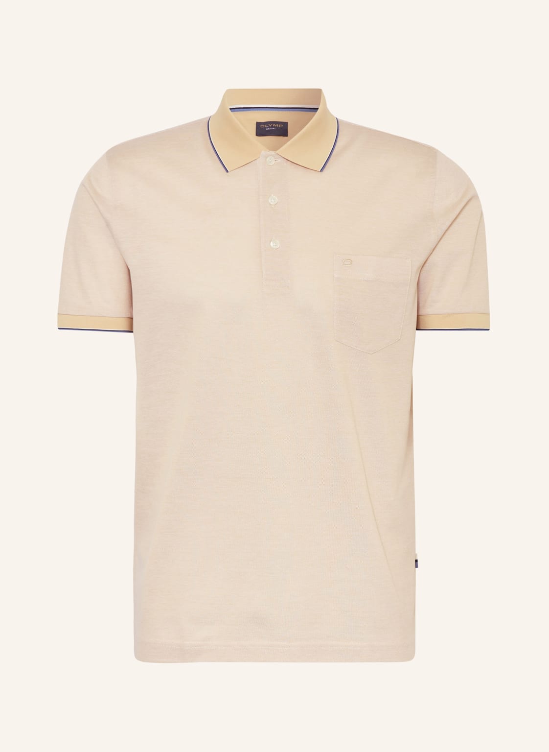 Olymp Piqué-Poloshirt Casual Fit beige von Olymp