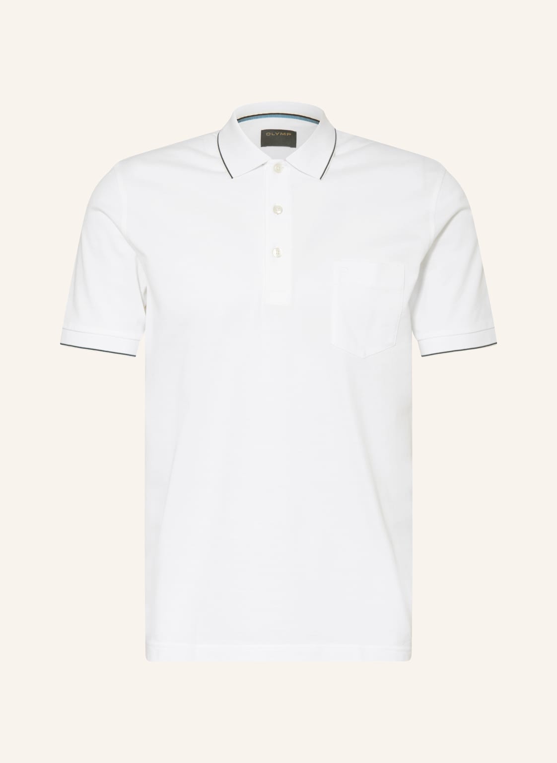 Olymp Piqué-Poloshirt weiss von Olymp