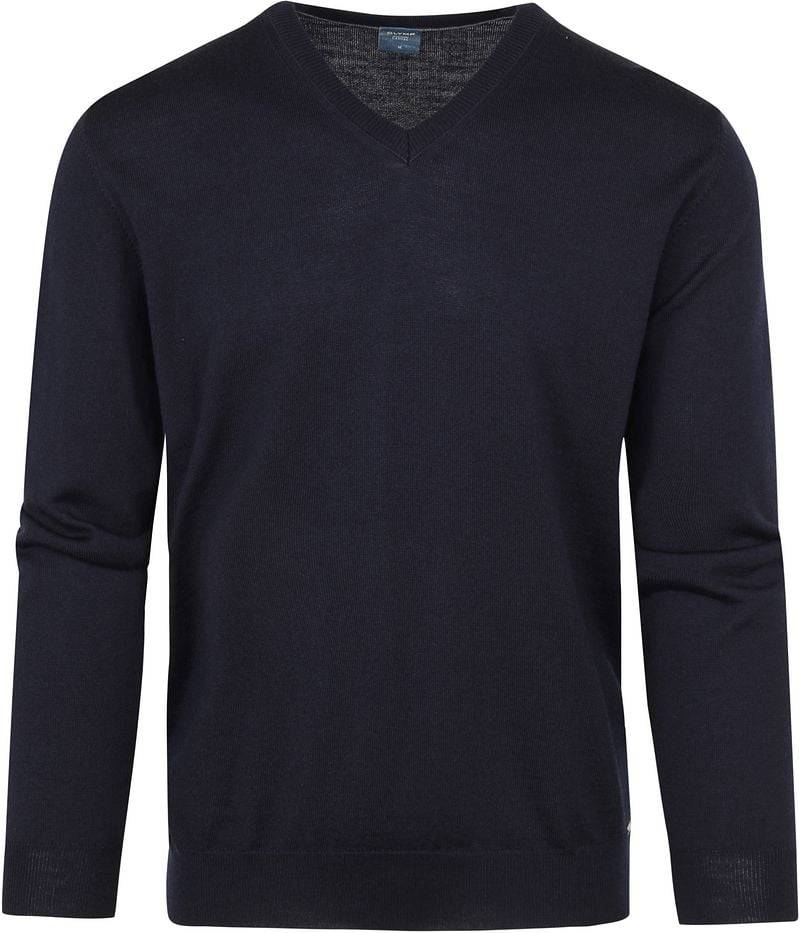 Olymp Pullover Merinowolle Dunkelblau - Größe XXL von Olymp