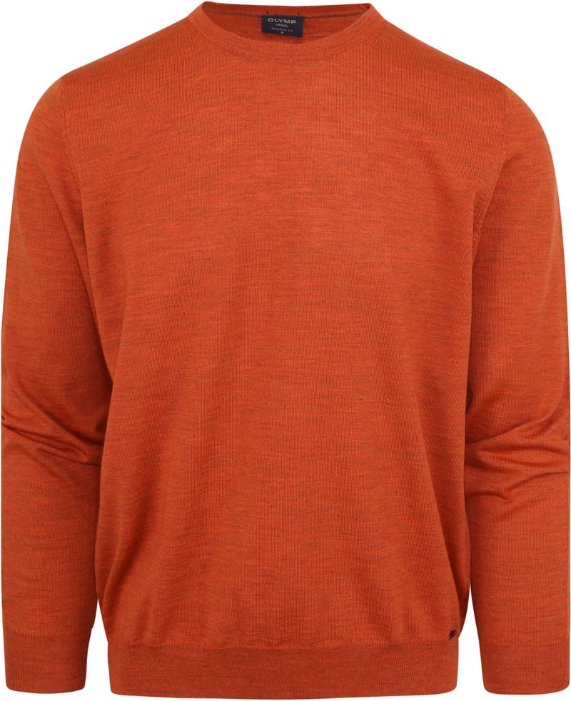 Olymp Pullover O-Hals Wolle Orange - Größe S von Olymp