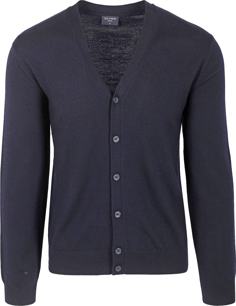 Olymp Strickjacke Wolle Navy - Größe XXL von Olymp