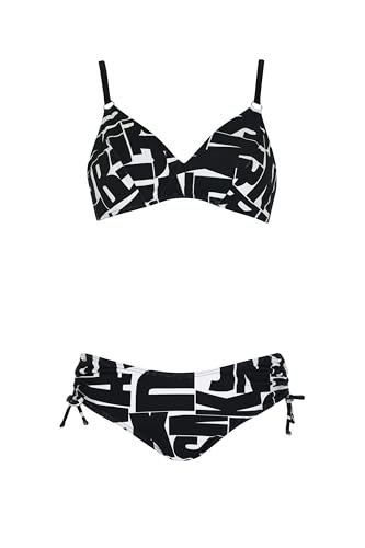 Olympia Bikini Grafikdruck Zweiteiler Set mit Struktur Bügel verstellbare Träger Verstellbarer breiter Slip von Olympia