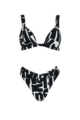 Olympia Bikini Grafikdruck Zweiteiler Set mit Stuktur Softschalen hoher Slip von Olympia