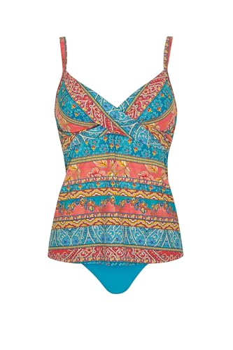 Olympia Tankini Paisley Multicolor Zweiteiler Set mit Softschalen V-Ausschnitt verstellbare Träger breiter Slip von Olympia