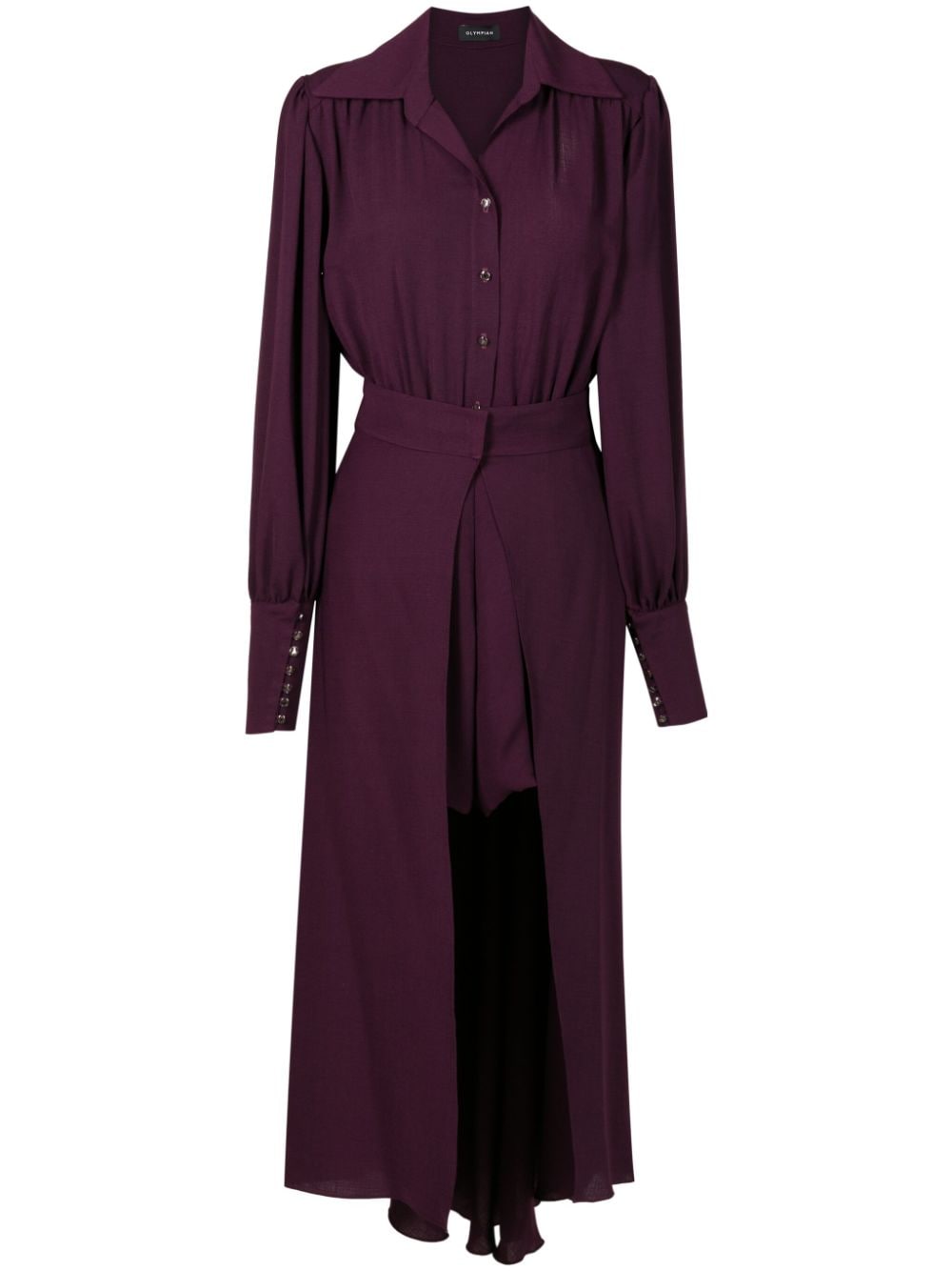 Olympiah Hemdkleid im Layering-Look - Violett von Olympiah